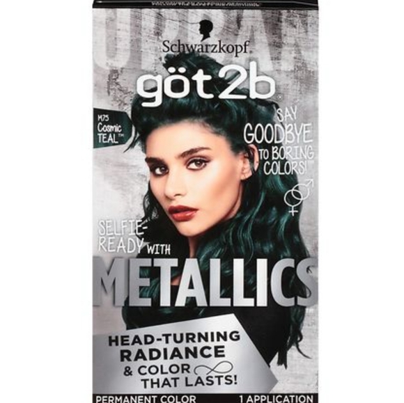 Schwarzkopf Got2b Selfie-Ready with Metallics Cosmic Teal M75, Lot of 2 - Picture 7 of 8